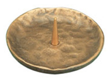 Bronze-Kerzenständer – mit hochgestelltem Rand