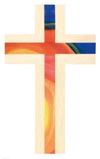 Holzkreuz „Farben des Lebens“