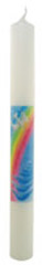 Taufkerze „ Regenbogen-Taube“