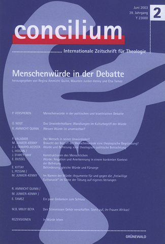 Concilium – 39. Jahrgang (2 / 2003)