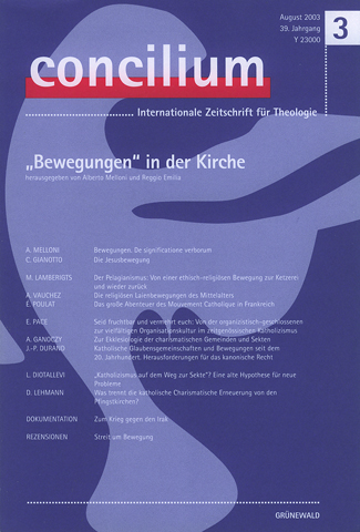 Concilium – 39. Jahrgang (3 / 2003)