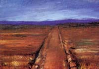 Durch die Meseta – Kunstpostkarte