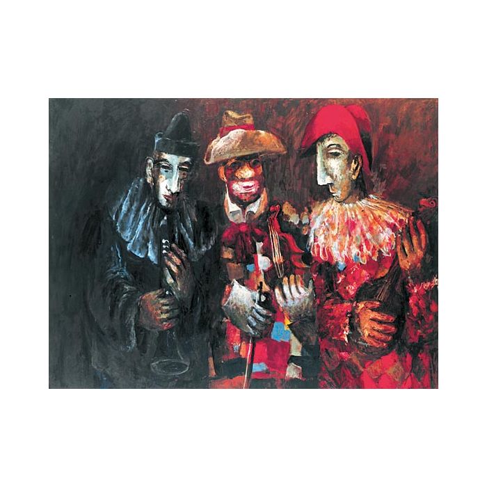 Pierrot, August, Harlekin – Briefkarte mit Umschlag