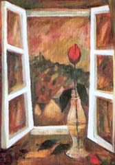 Blick aus dem Fenster II – Briefkarte mit Umschlag