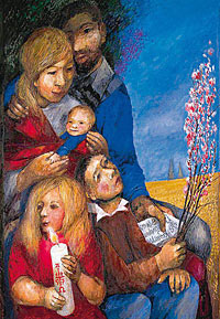 Mandelzweig – Kunstpostkarte