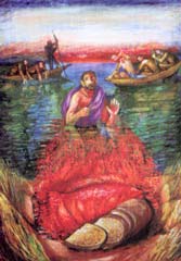 Der Morgen am See – Kunstpostkarte