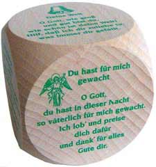 Gebetswürfel mit Morgengebeten für Kinder