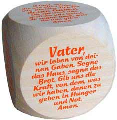 Gebetswürfel Tischgebete orange
