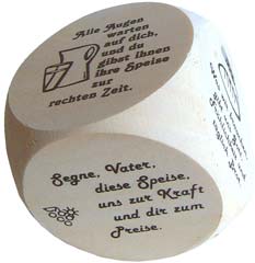Gebetswürfel Tischgebete schwarz
