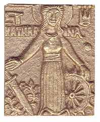 Bronzepatronal Katharina von Alexandrien – klein