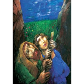 Dein Stock und dein Stab. Psalm 23 – Kunstpostkarte