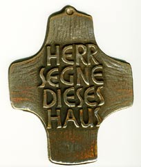 Haussegen-Kreuz aus Bronze