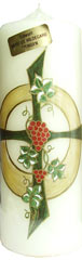 Schmuckkerze „Weinstock-Kreuz“, 20 cm