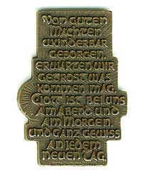 Bronze-Relief „Von guten Mächten“ – mit Geschenkschachtel