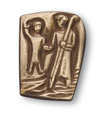 Christophorus-Plakette Bronze