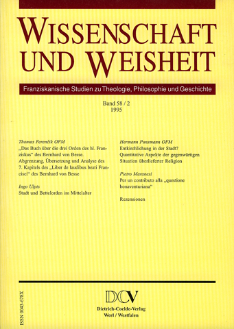 Wissenschaft und Weisheit – Band 58 / 2 (1995)