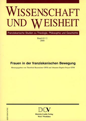 Wissenschaft und Weisheit – Band 63 / 2 (2000)