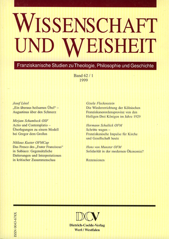 Wissenschaft und Weisheit – Band 62 / 1 (1999)