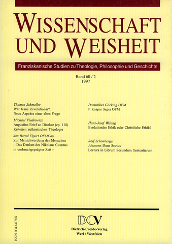 Wissenschaft und Weisheit – Band 60 / 2 (1997)