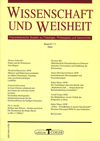 Wissenschaft und Weisheit – Band 67 / 2 (2004)