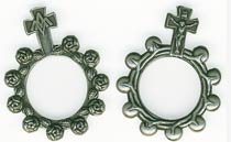 Fingerrosenkranz – silberfarben / geschwärzt mit Röschennoppen