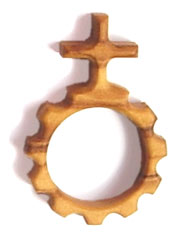 Rosenkranz-Ring – Olivenholz