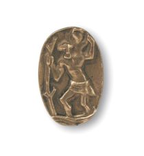Christophorus-Plakette Bronze oval