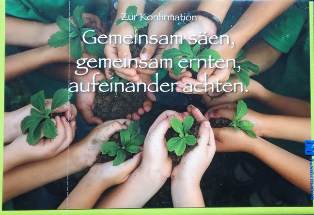 Gemeinsam säen, gemeinsam ernten, aufeinander achten.
