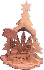 Olivenholz-Weihnachtskrippe aus Betlehem