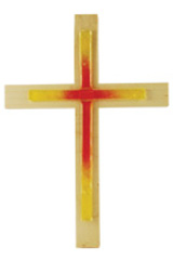 Holzkreuz mit Glasapplikation – 20 x 14 cm