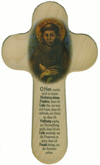 Holzkreuz Franziskus – mit Gebet
