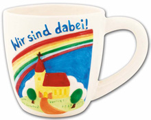 Wir sind dabei! – Tasse für Erstkommunion-Kinder