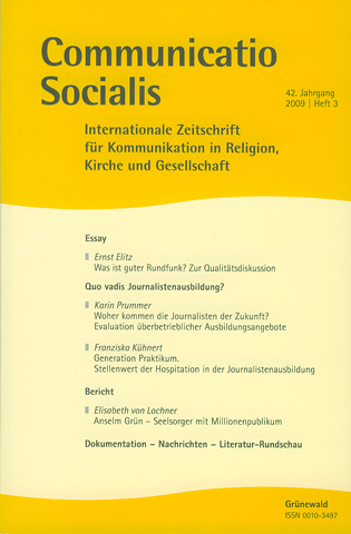 Communicatio Socialis – 42. Jahrgang (3 / 2009)