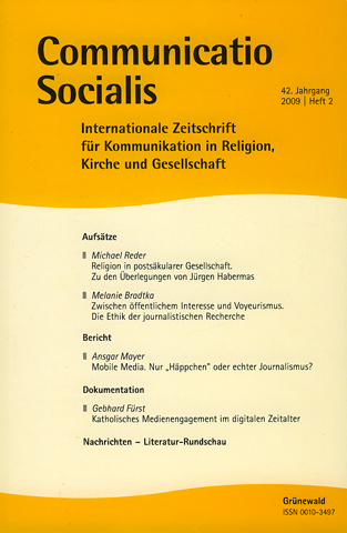Communicatio Socialis – 42. Jahrgang (2 / 2009)