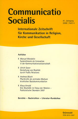 Communicatio Socialis – 41. Jahrgang (4 / 2008)