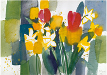 Briefkarte „Frühe Blüte“