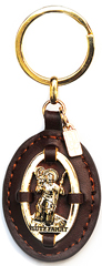 Schlüsselanhänger Christopherus – Leder
