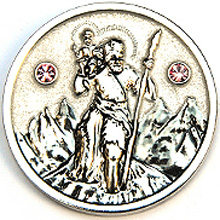 Autoplakette Christopherus – Strasssteine
