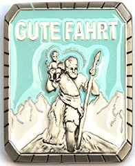 Autoplakette Christopherus – Emailliert