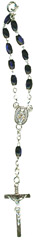 Zehnerrosenkranz-Armband gekettelt –  Perlmutt blau
