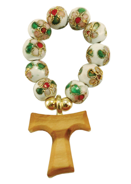 Zehnerrosenkranz – Keramik mit Tau-Kreuz