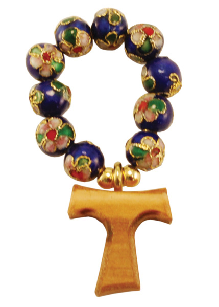 Zehnerrosenkranz – Keramik mit Tau-Kreuz