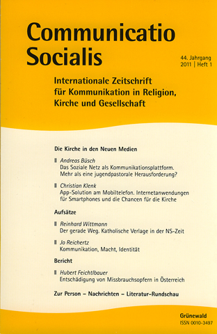 Communicatio Socialis – 44. Jahrgang (1 / 2011)
