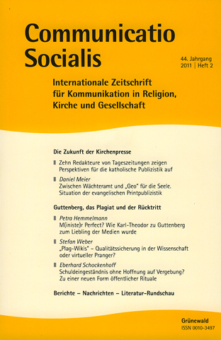 Communicatio Socialis – 44. Jahrgang (2 / 2011)