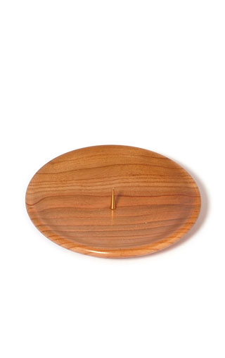 Kerzenteller aus Kirschenholz – Ø 8 cm