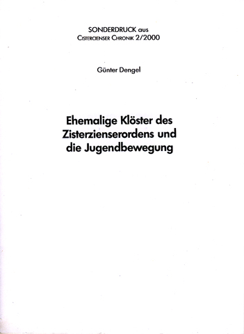 Ehemalige Klöster des Zisterzienserordens und die Jugendbewegung
