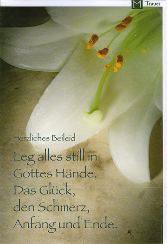 Leg alles still in Gottes Ende...